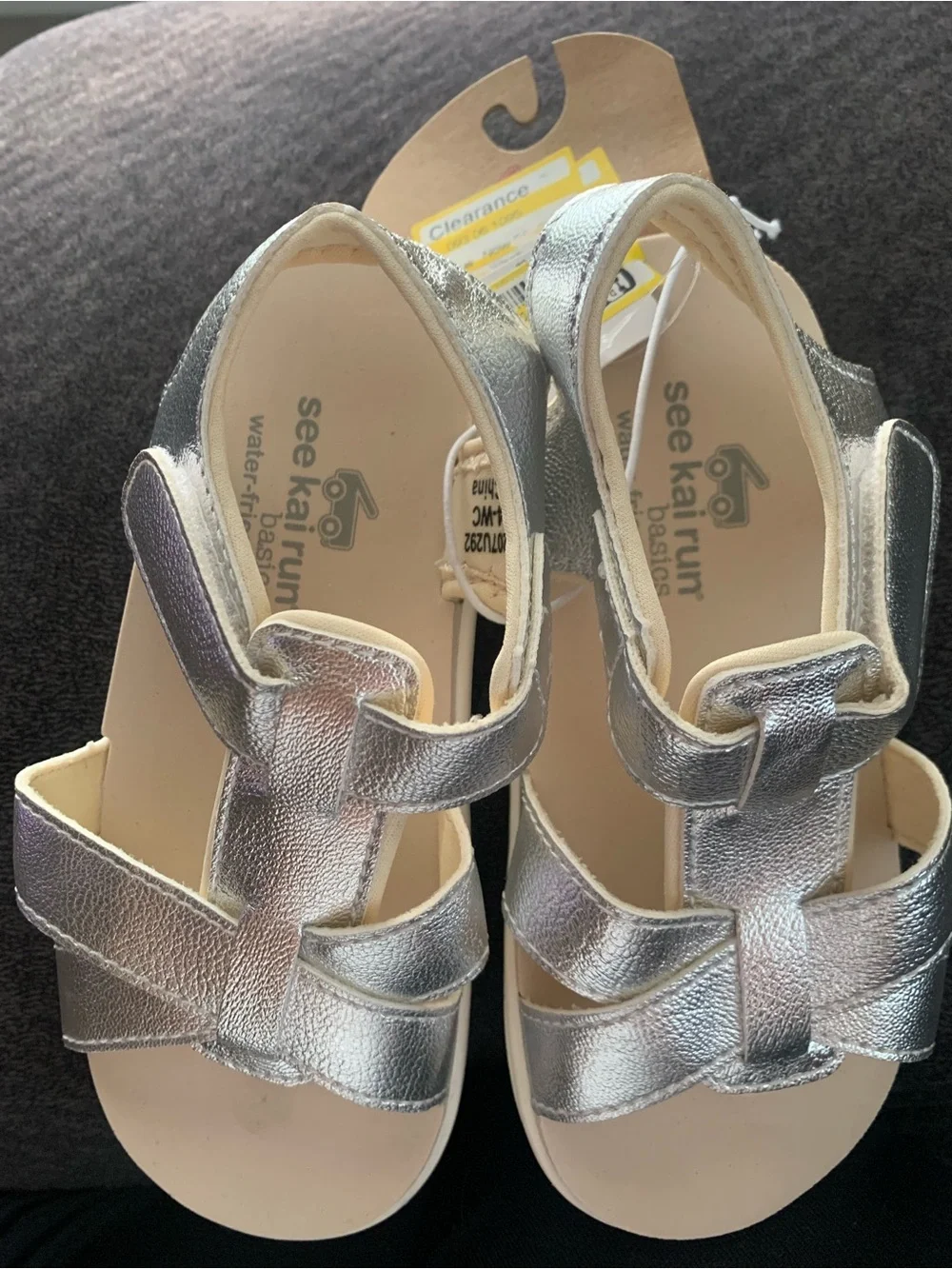 NWT - See Kai Run Silver Metallic Sandals for Toddler Girls - Size 11